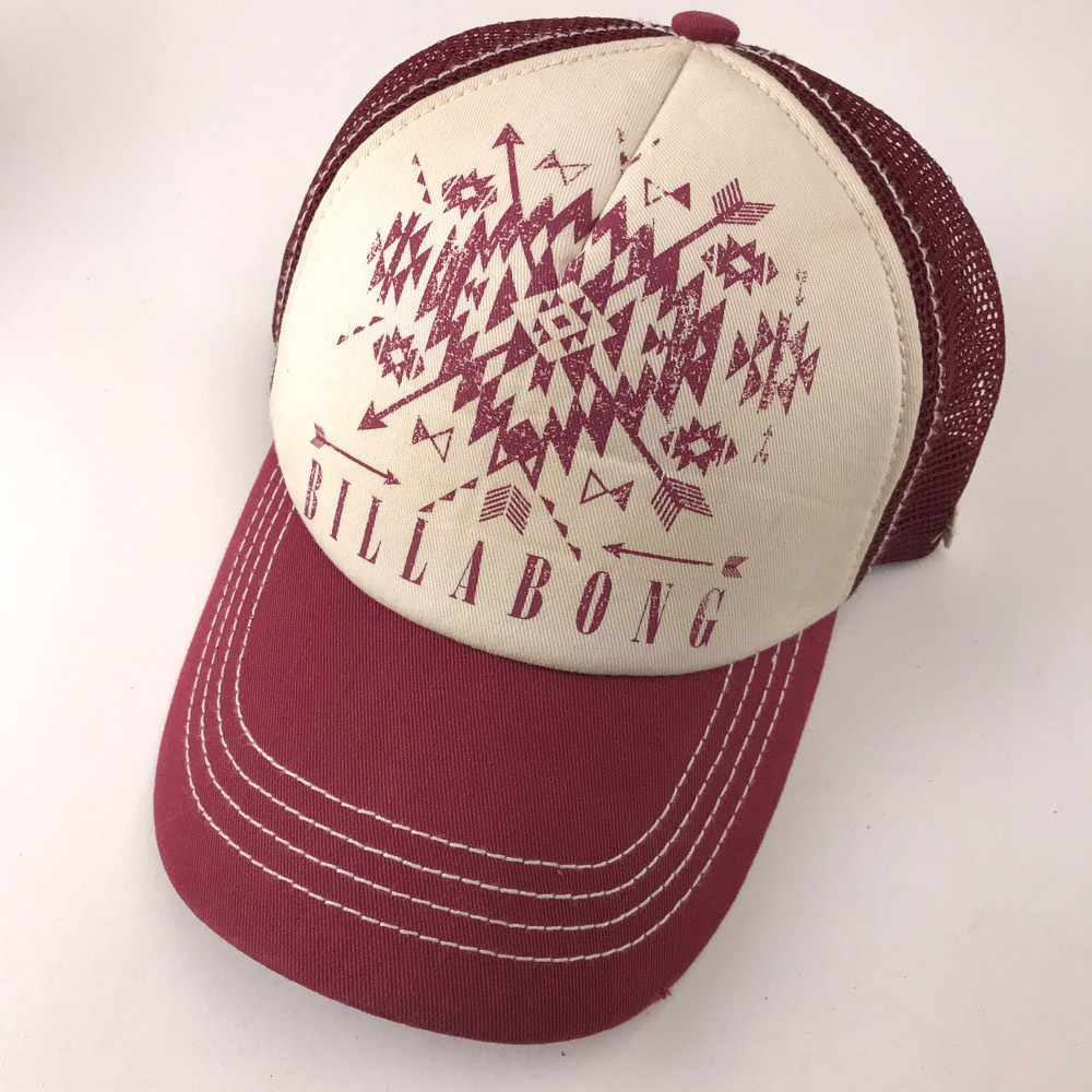 Billabong foam trucker hat red arrow diamond panther